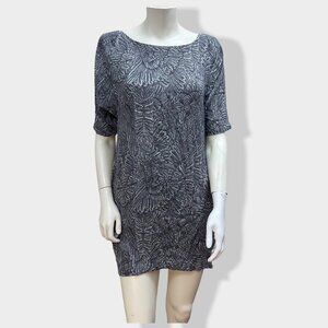 WHYRED‎ Grey Feather Print Dress